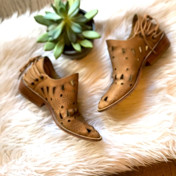 Anthropologie Musse & Cloud Anisse Brown Leather Ankle Boot 6 … - Picture 2 of 10